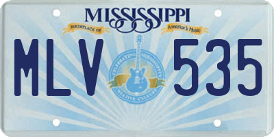 MS license plate MLV535