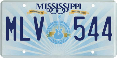 MS license plate MLV544