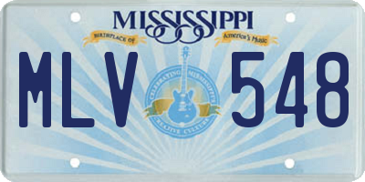 MS license plate MLV548
