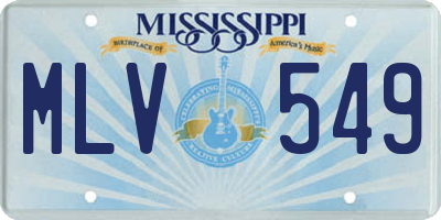 MS license plate MLV549