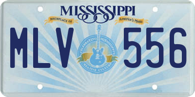 MS license plate MLV556