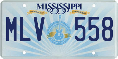 MS license plate MLV558