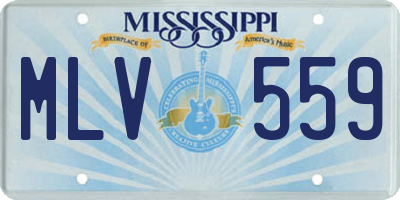 MS license plate MLV559