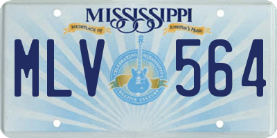 MS license plate MLV564