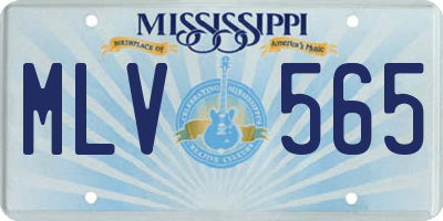 MS license plate MLV565