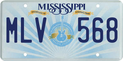 MS license plate MLV568