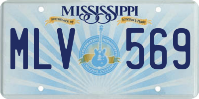 MS license plate MLV569