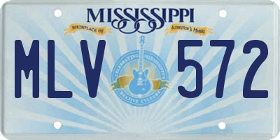 MS license plate MLV572