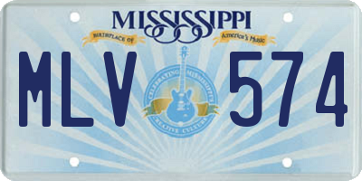 MS license plate MLV574