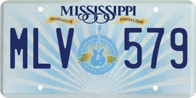 MS license plate MLV579
