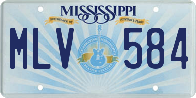 MS license plate MLV584