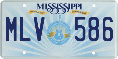 MS license plate MLV586