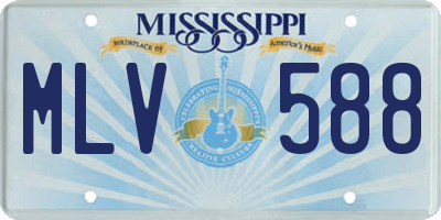 MS license plate MLV588
