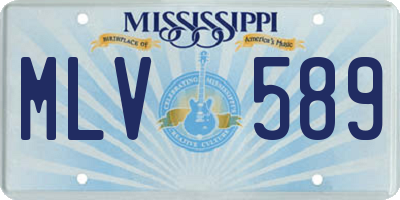 MS license plate MLV589