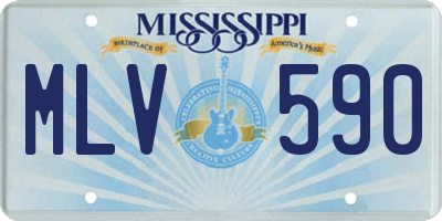 MS license plate MLV590