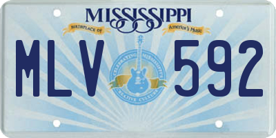 MS license plate MLV592