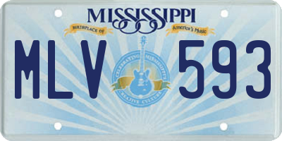MS license plate MLV593