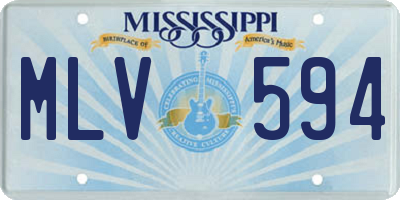 MS license plate MLV594