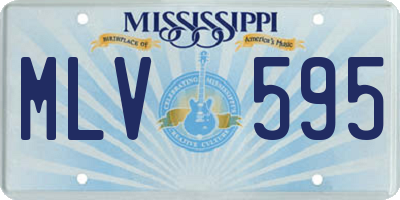 MS license plate MLV595
