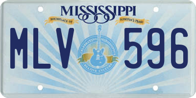 MS license plate MLV596