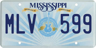 MS license plate MLV599