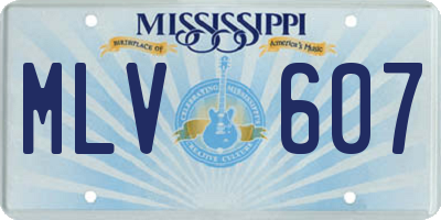 MS license plate MLV607