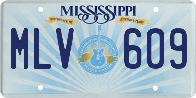MS license plate MLV609
