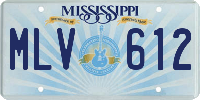 MS license plate MLV612