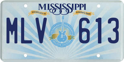 MS license plate MLV613