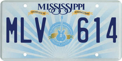 MS license plate MLV614