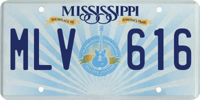 MS license plate MLV616
