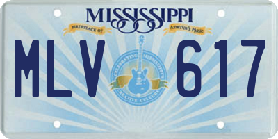 MS license plate MLV617