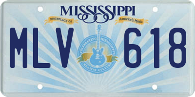 MS license plate MLV618