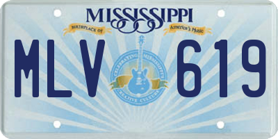 MS license plate MLV619
