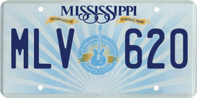 MS license plate MLV620