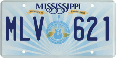 MS license plate MLV621