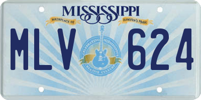 MS license plate MLV624