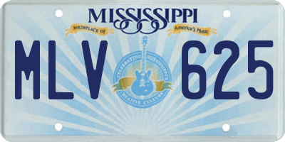 MS license plate MLV625