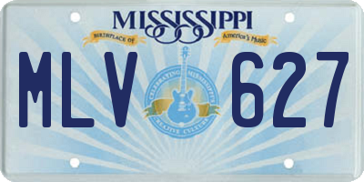 MS license plate MLV627