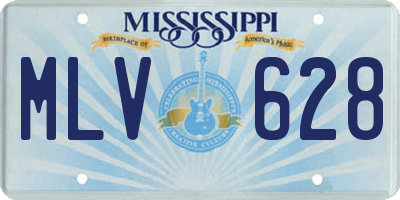 MS license plate MLV628