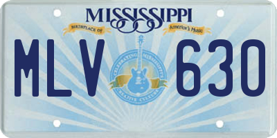 MS license plate MLV630