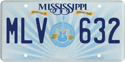 MS license plate MLV632