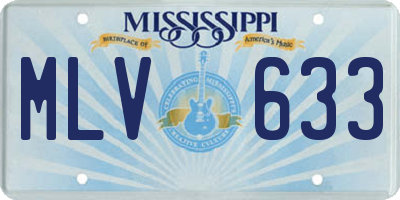 MS license plate MLV633