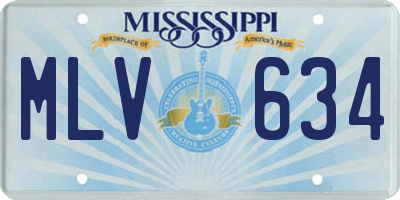 MS license plate MLV634