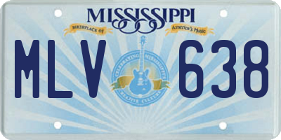MS license plate MLV638