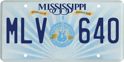 MS license plate MLV640