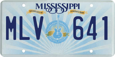 MS license plate MLV641