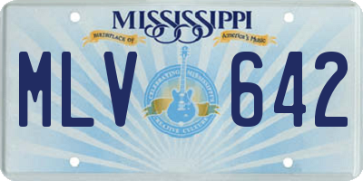 MS license plate MLV642