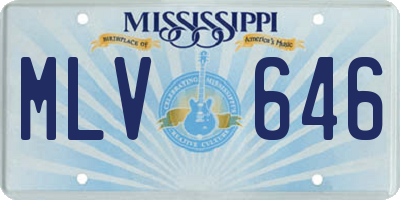 MS license plate MLV646
