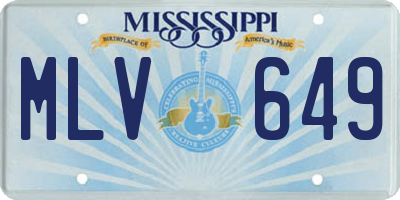 MS license plate MLV649